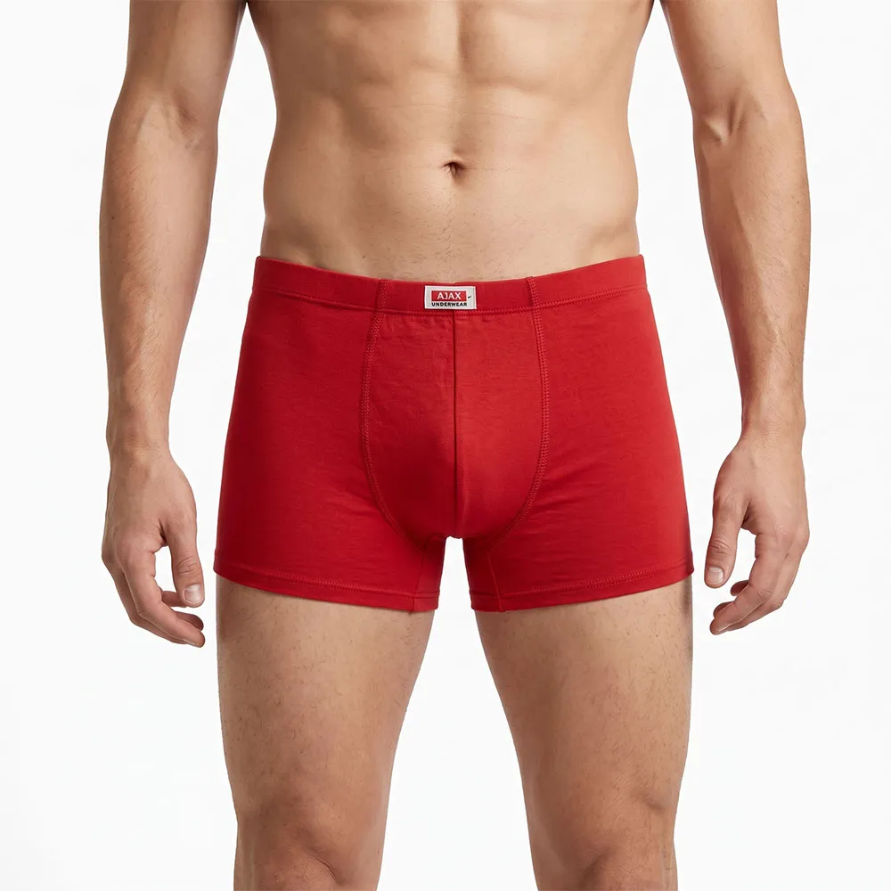 شورت نیم پا مردانه اسپان و پنبه قرمز کمر کش ساده