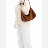 کیف زنانه جیر صابونی کارنلی رنگ قهوه ای