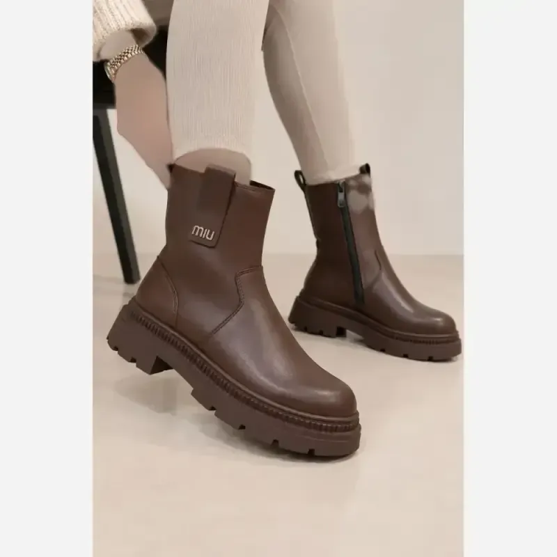 نیمبوت زنانه جدید دو رنگ مشکی و قهوه ای سایز 37 تا 40