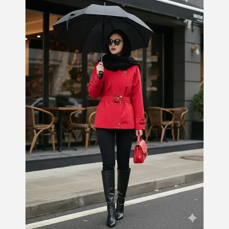 ترنچ کت زنانه کتان زارا آستردار مدل الین