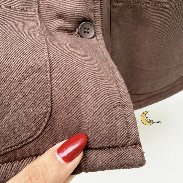 پالتو کتان دخترانه آستر خز پاییزه و زمستانه