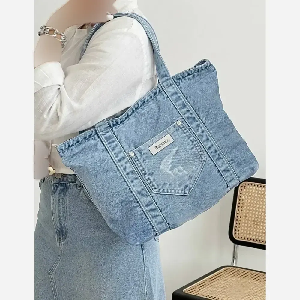 کیف جین زنانه لی خارجی ابعاد 30 در 38 سانت رنگ ثابت