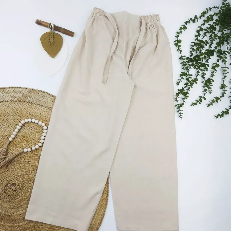 شلوار پارچه ای بگ زنانه شانتون فری سایز